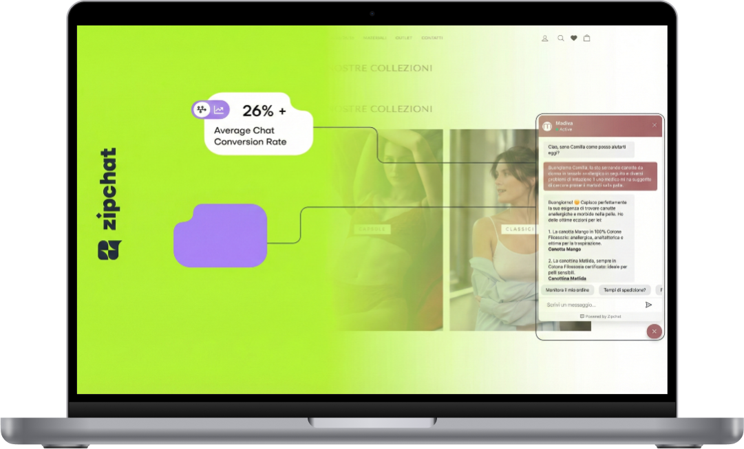 Chatbot AI per E-commerce, il caso di successo Madiva e ZipChat image